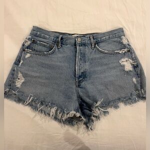 Agolde Parker Denim Shorts in Rapture